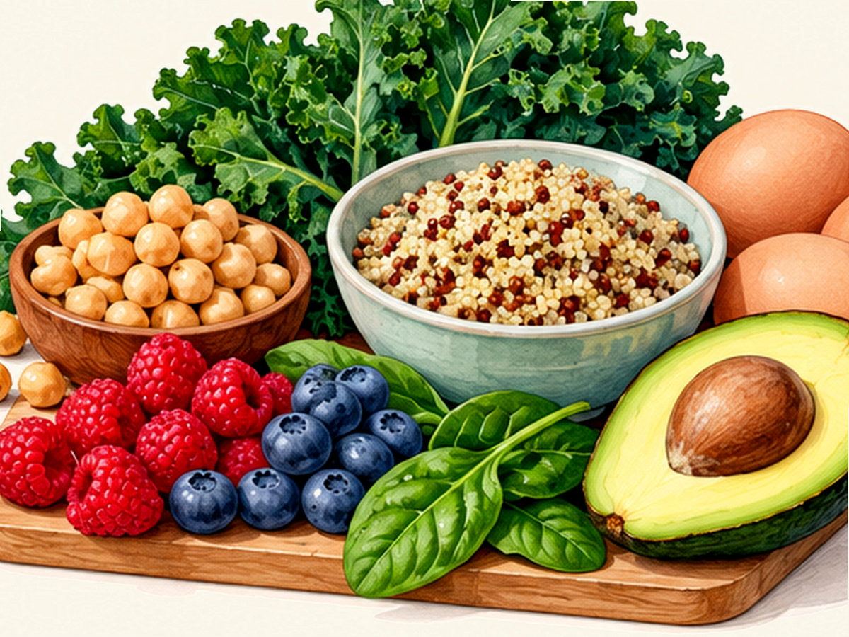 Evidence-focused food illustration for Anemia