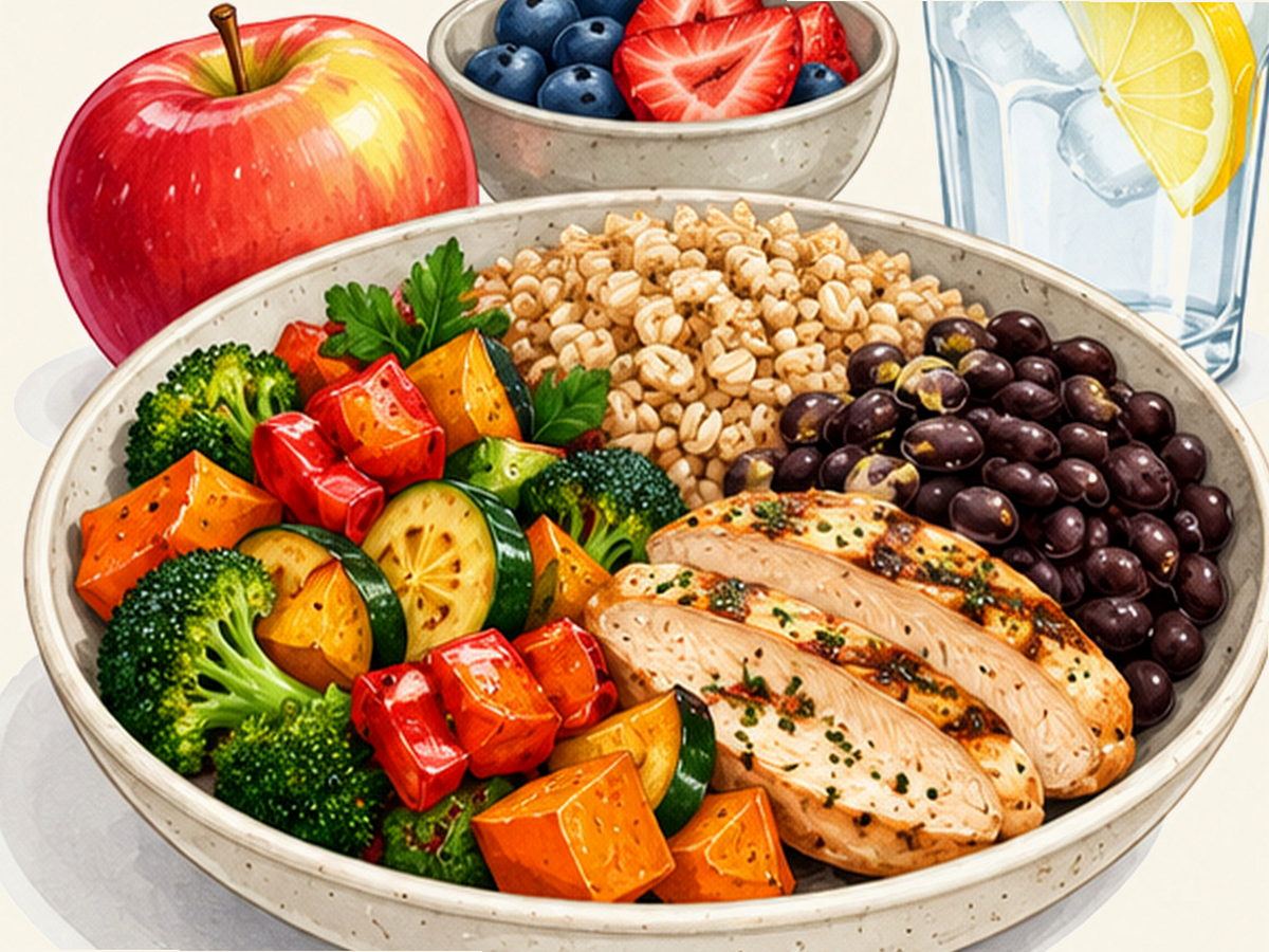 Vegetables and fruits illustration