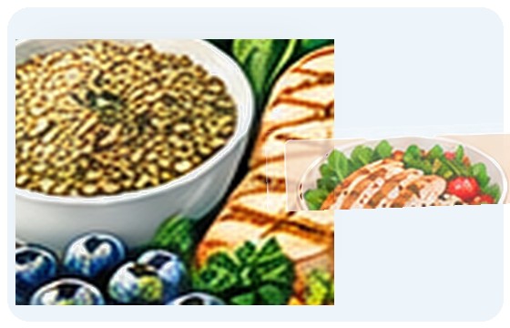 Protein foods illustration