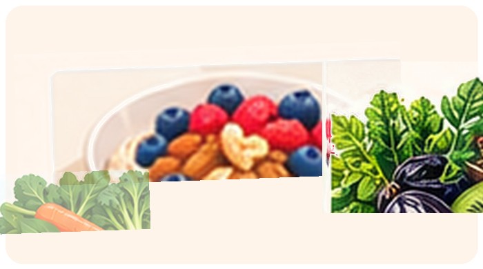 Oatmeal with Pear & Berries illustration