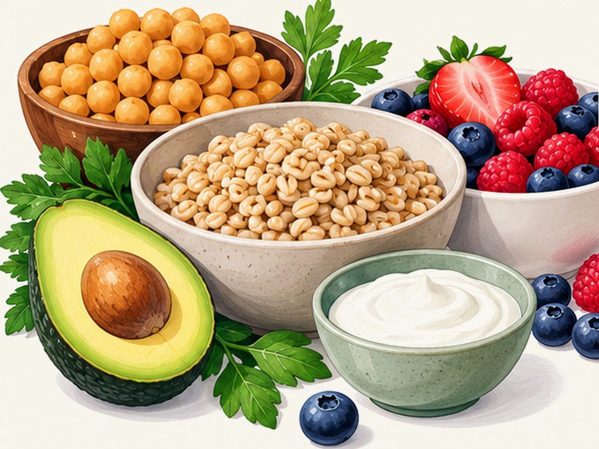 Whole grains and fiber illustration
