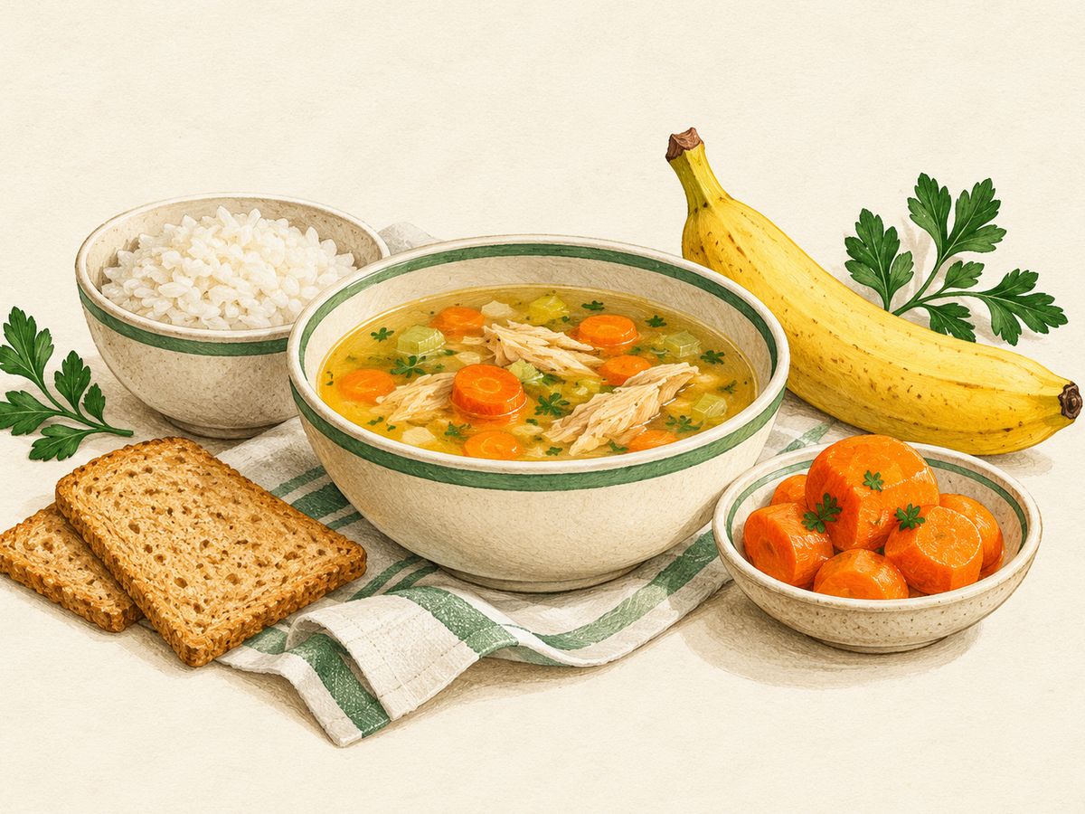 Lentil soup with fruit illustration