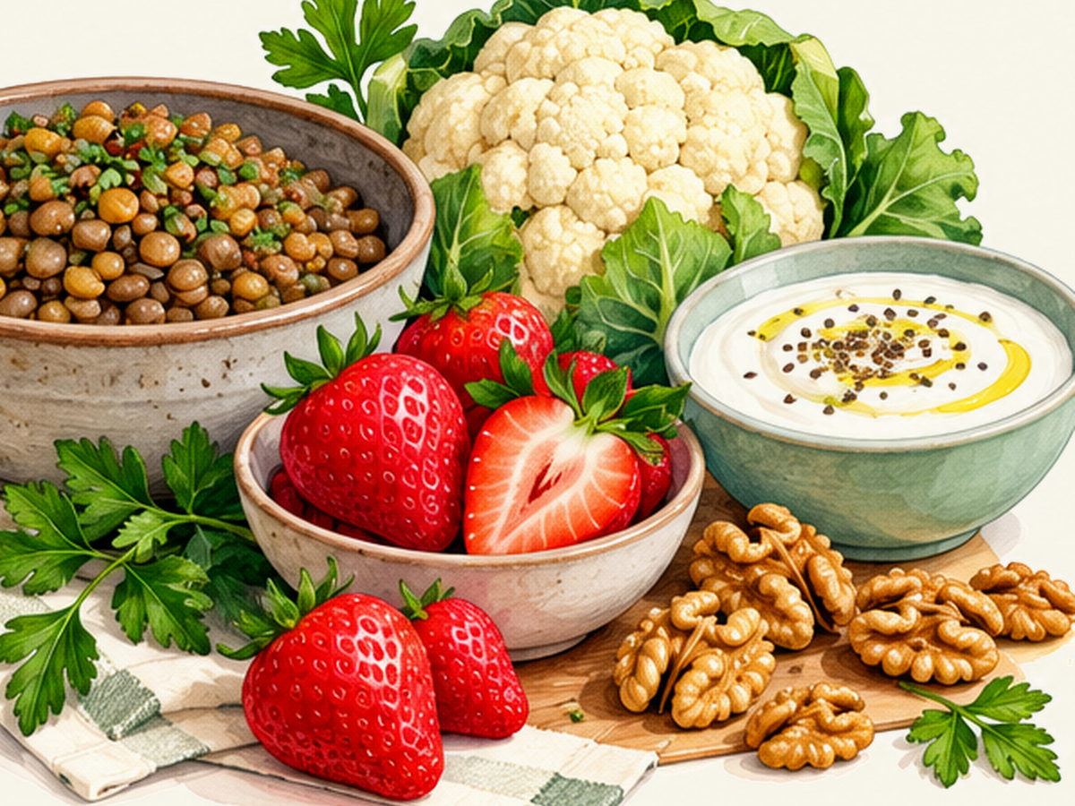 Whole grains and fiber illustration