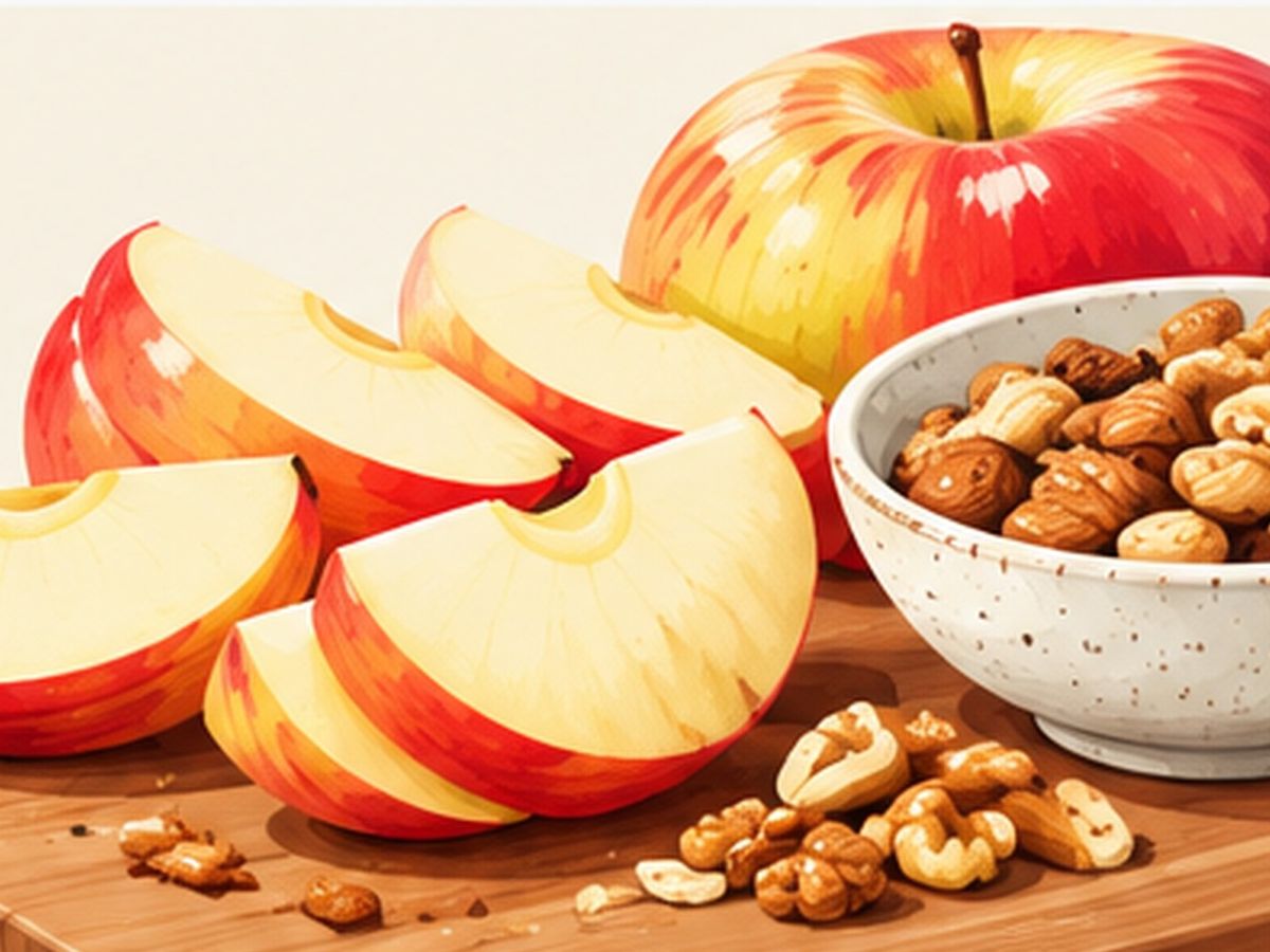 Fruit with nuts illustration