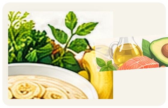 Lower-fat meal options illustration