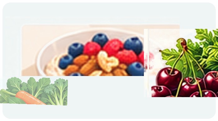 Yogurt, Berries & Oats illustration