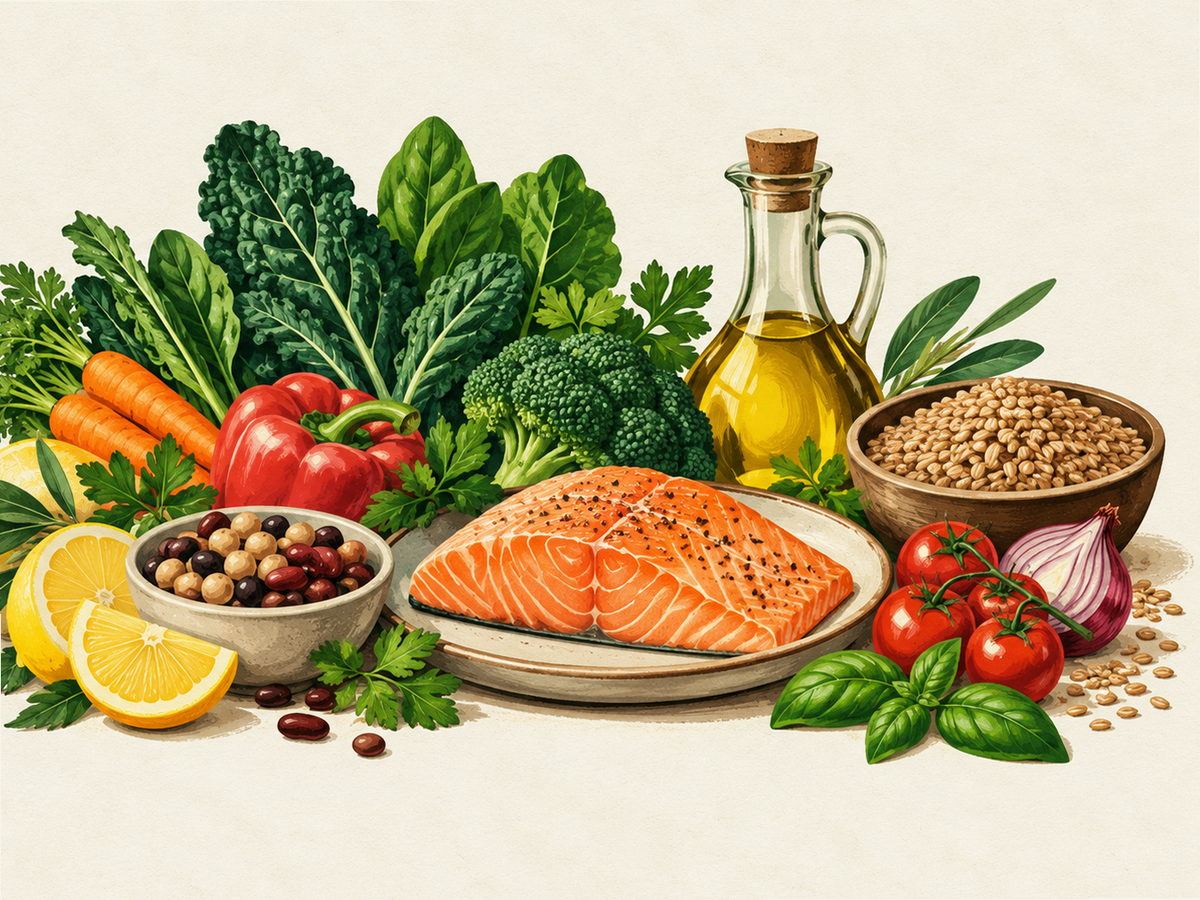 Evidence-focused food illustration for High Cholesterol