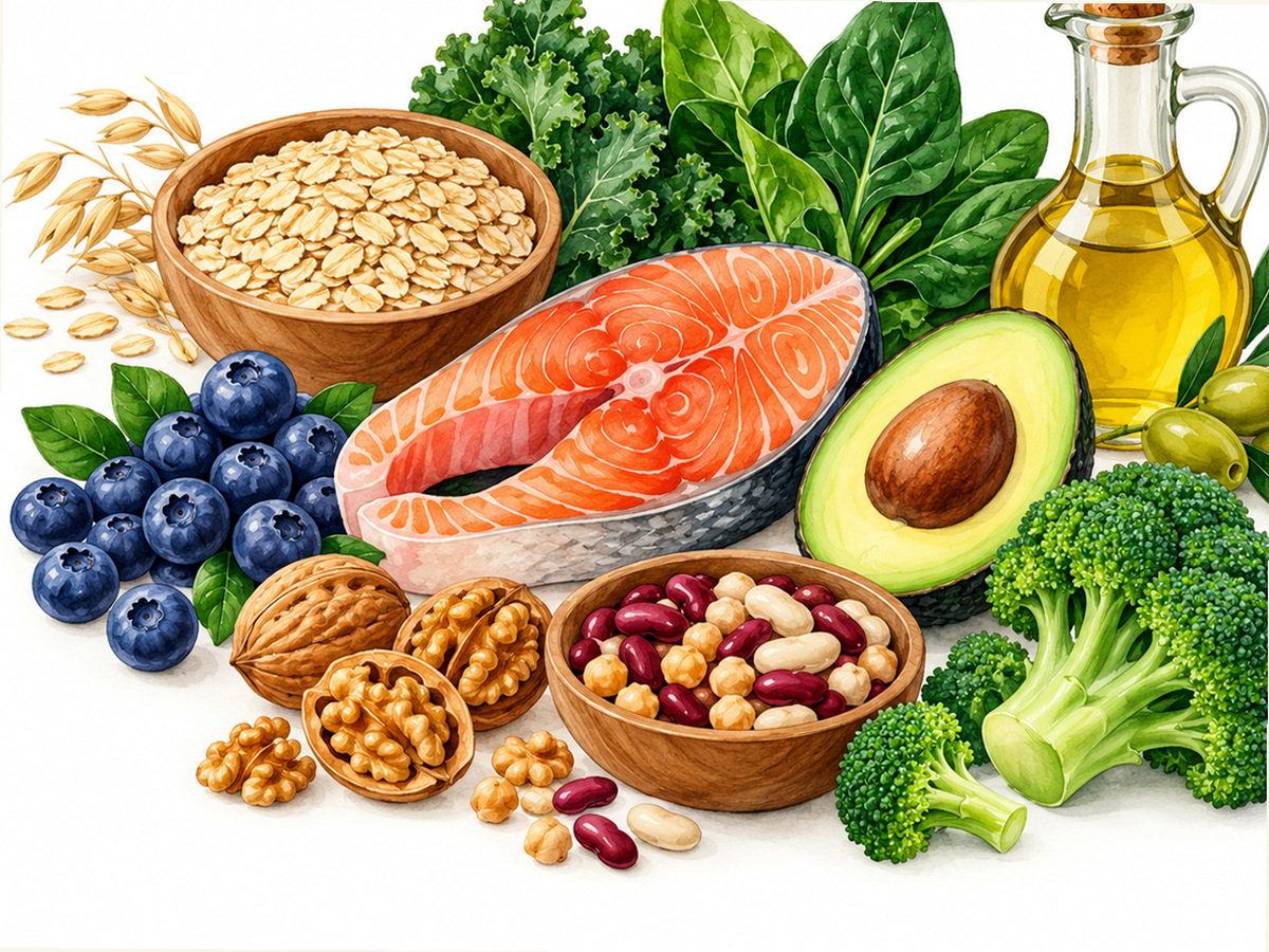 Beans, peas, and nuts illustration