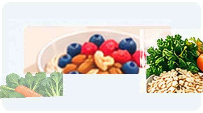 Oatmeal with Blueberries illustration
