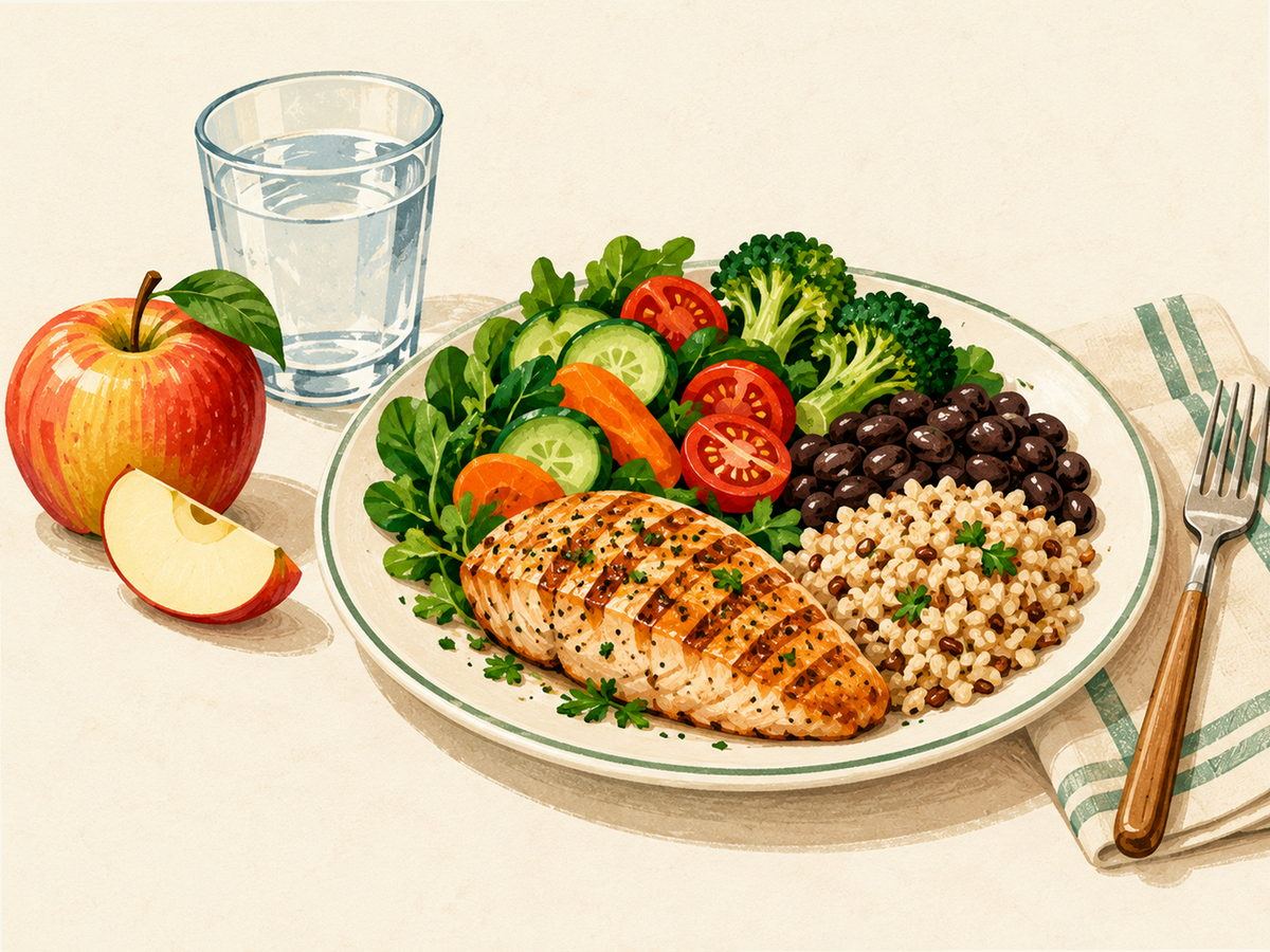Protein foods illustration