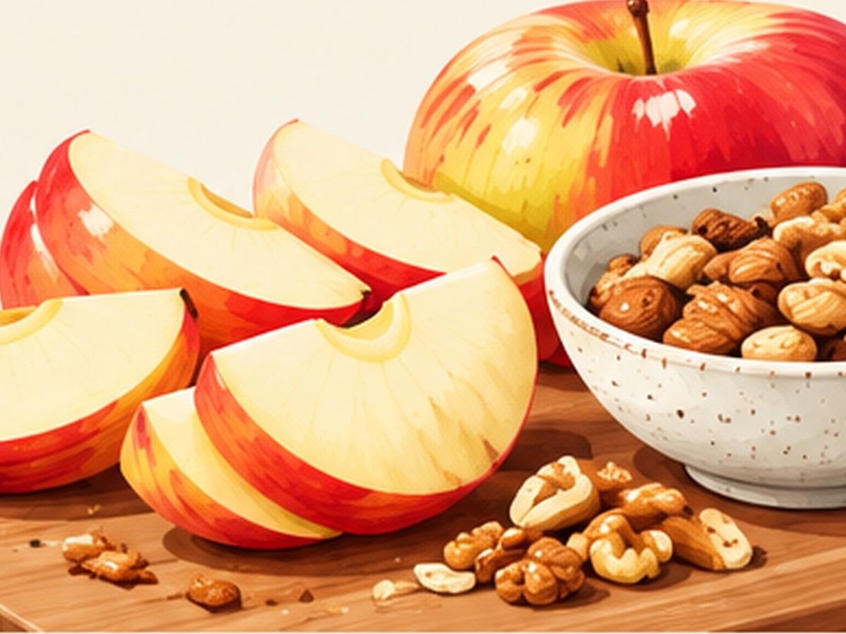 Fruit with nuts illustration
