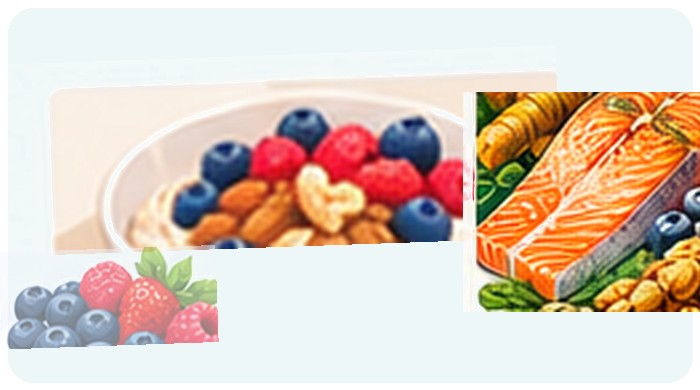 Oatmeal with Fruit & Nuts illustration