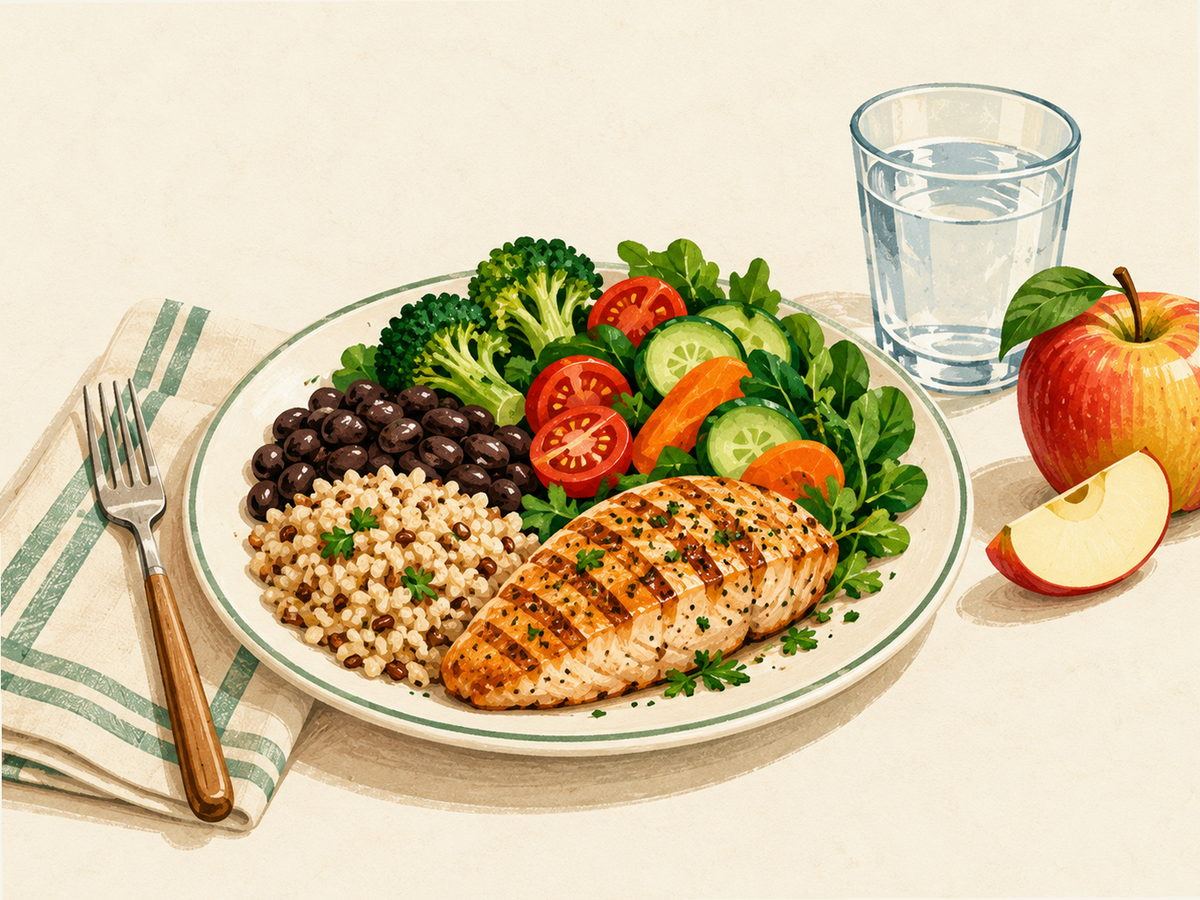 Evidence-focused food illustration for Perimenopause