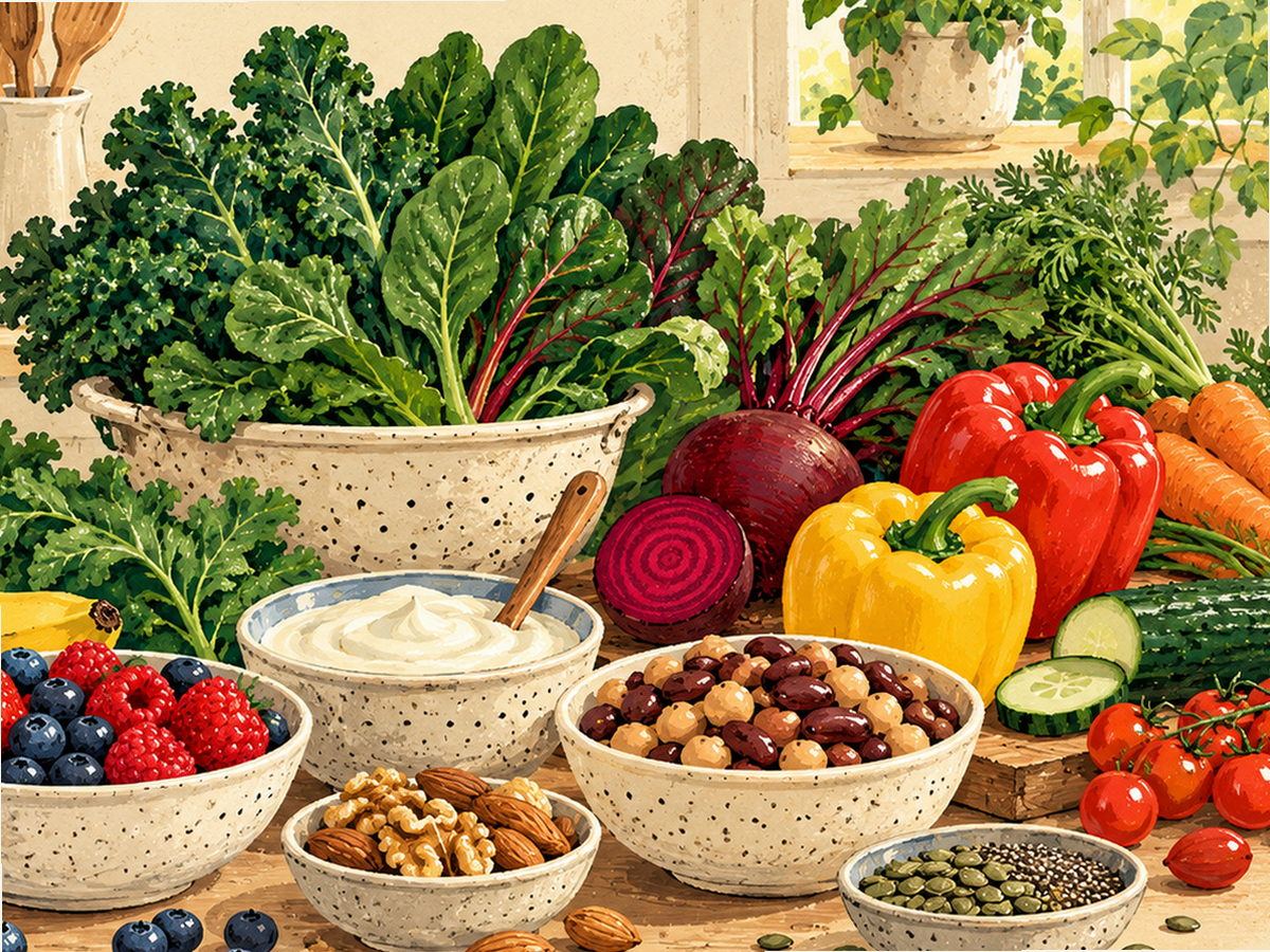Food illustration for Polycystic Ovary Syndrome (PCOS) nutrition information