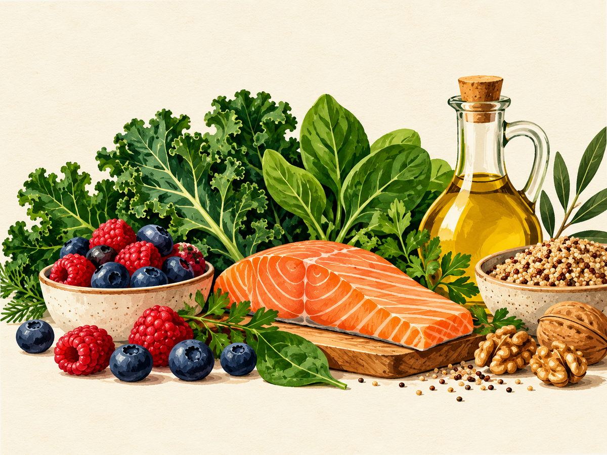 Food illustration for Polycystic Ovary Syndrome (PCOS)