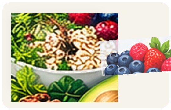 Whole fruits illustration