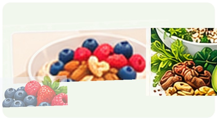 Oatmeal with Berries & Nuts illustration