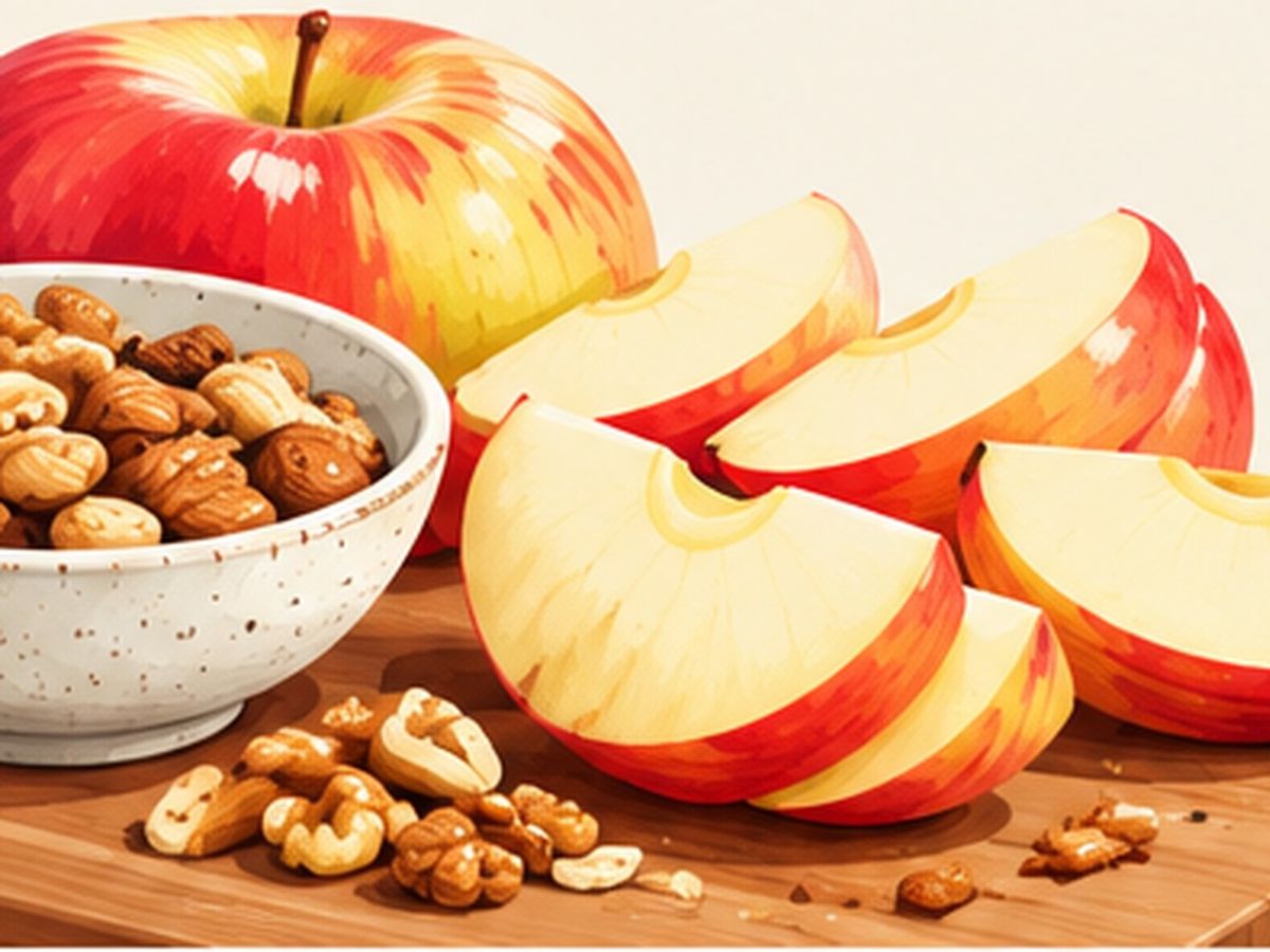 Fruit and nuts illustration