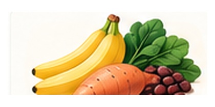 Potassium food illustration