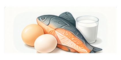Vitamin B12 food illustration