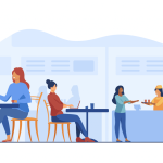 People In A Lunch Area 1