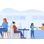 People In A Lunch Area 1