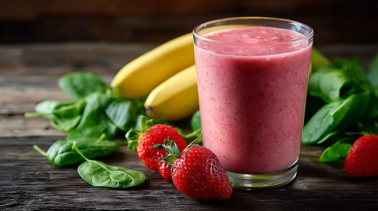 Strawberry Banana Almond Smoothie