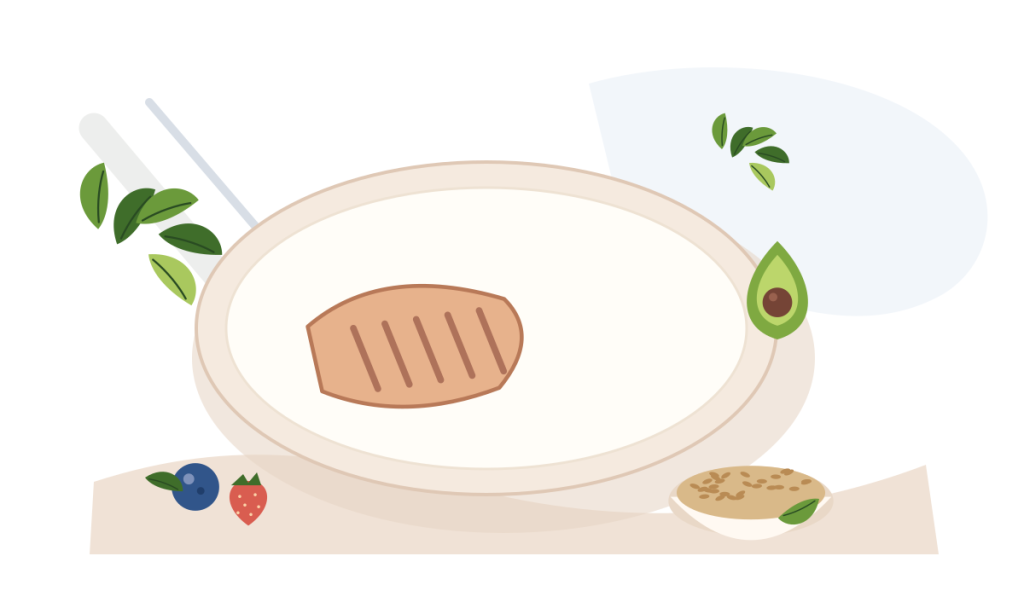 Diabetes and nutrition food illustration